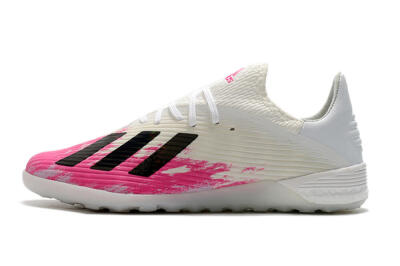 Men's Adidas X 19.1 TF Football Shoes - Pink/Black/White