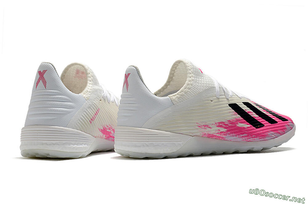 Men's Adidas X 19.1 TF Football Shoes - Pink/Black/White 6