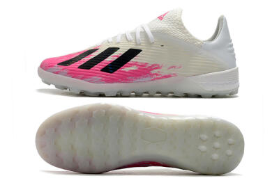 Men's Adidas X 19.1 TF Football Shoes - Pink/Black/White