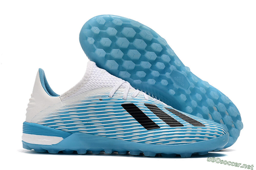 Men's Adidas X 19.1 TF Football Shoes - Blue/Black/White 2