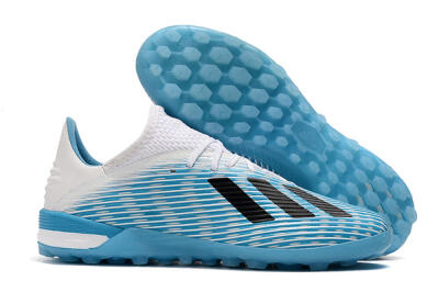 Men's Adidas X 19.1 TF Football Shoes - Blue/Black/White
