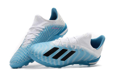Men's Adidas X 19.1 TF Football Shoes - Blue/Black/White