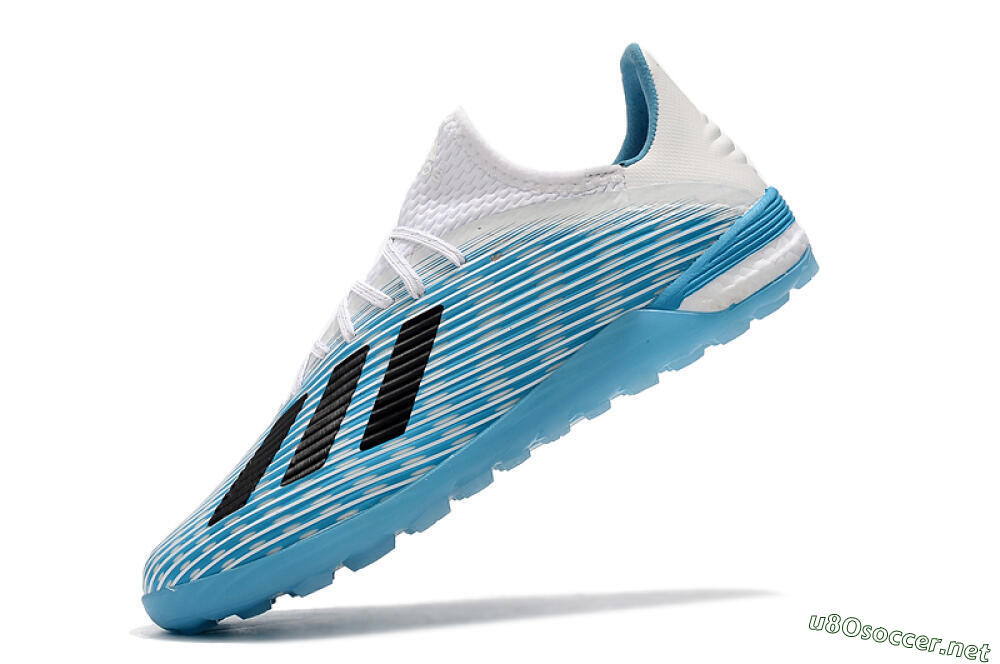 Men's Adidas X 19.1 TF Football Shoes - Blue/Black/White 8
