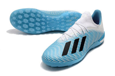 Men's Adidas X 19.1 TF Football Shoes - Blue/Black/White