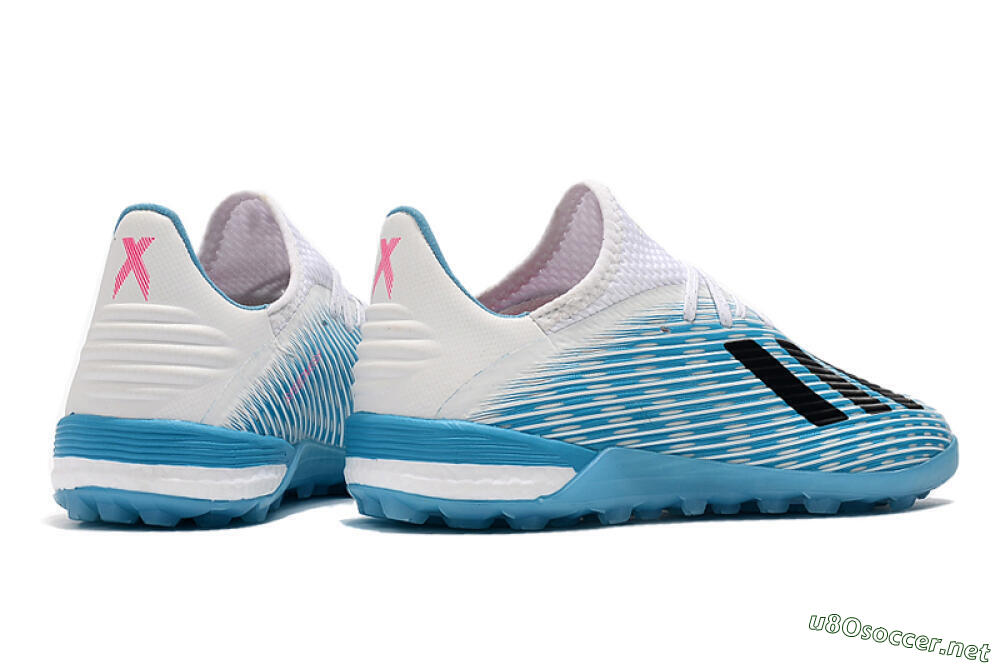 Men's Adidas X 19.1 TF Football Shoes - Blue/Black/White 9
