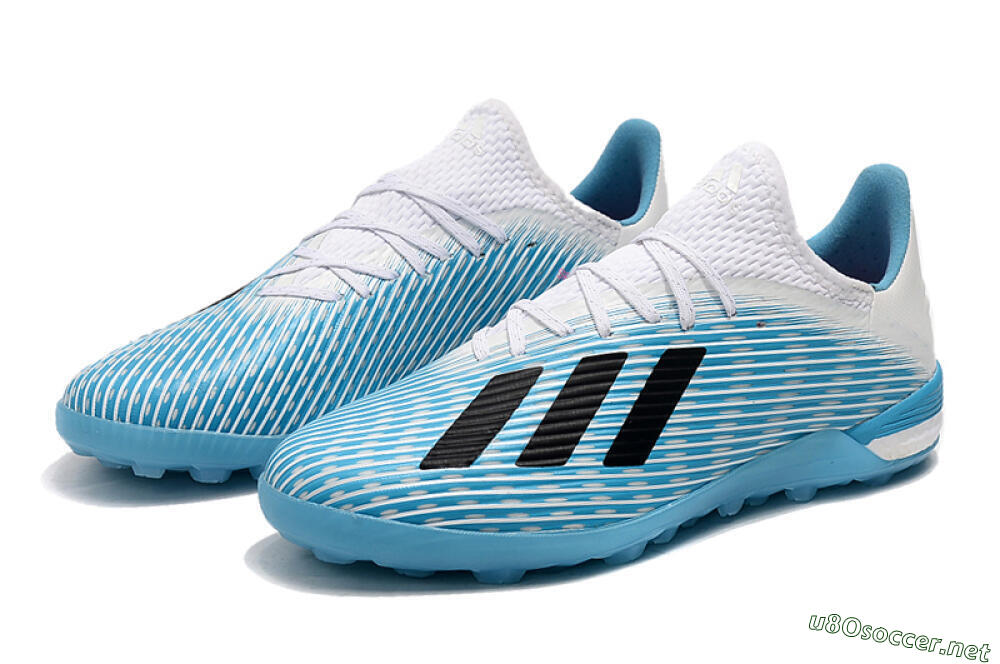 Men's Adidas X 19.1 TF Football Shoes - Blue/Black/White 5