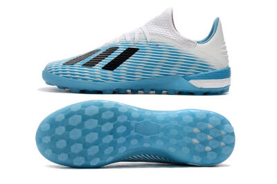 Men's Adidas X 19.1 TF Football Shoes - Blue/Black/White