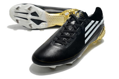 Men's Adidas F50 Adizero Ghosted FG Football Boots - Black/White/Gold