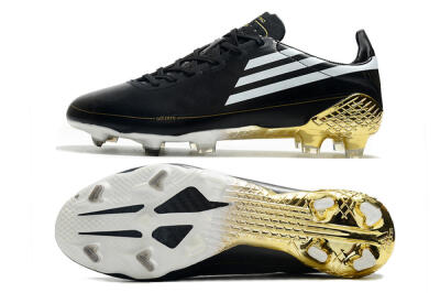 Men's Adidas F50 Adizero Ghosted FG Football Boots - Black/White/Gold