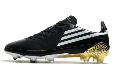 Men's Adidas F50 Adizero Ghosted FG Football Boots - Black/White/Gold