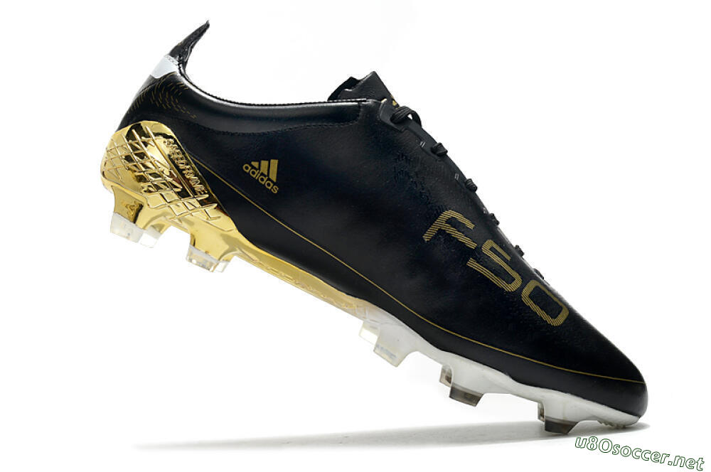 Men's Adidas F50 Adizero Ghosted FG Football Boots - Black/White/Gold 4