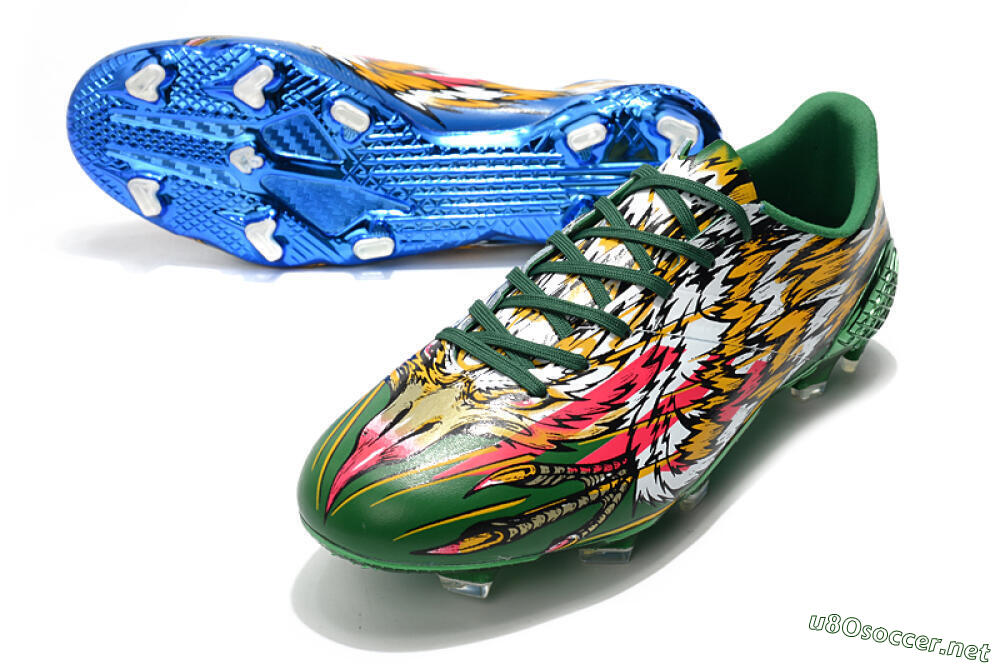 Men's Adidas F50 Adizero Ghosted FG Football Boots - Green/Pink/Yellow 3