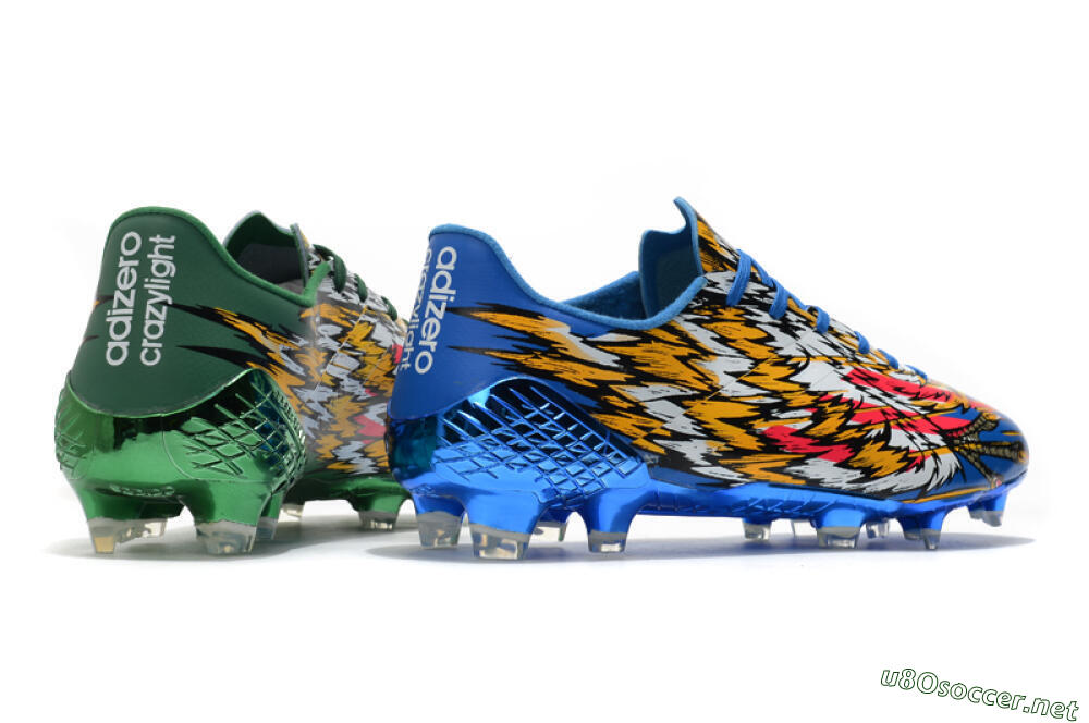 Men's Adidas F50 Adizero Ghosted FG Football Boots - Green/Pink/Yellow 7