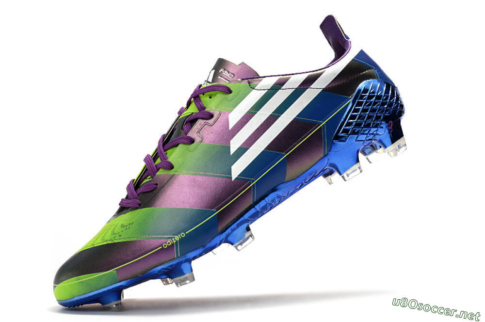 Men's Adidas F50 Adizero Ghosted FG Football Boots - Purple/Blue/Yellow 5