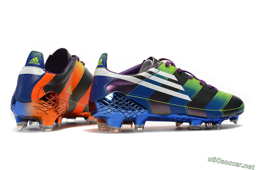 Men's Adidas F50 Adizero Ghosted FG Football Boots - Purple/Blue/Yellow 6