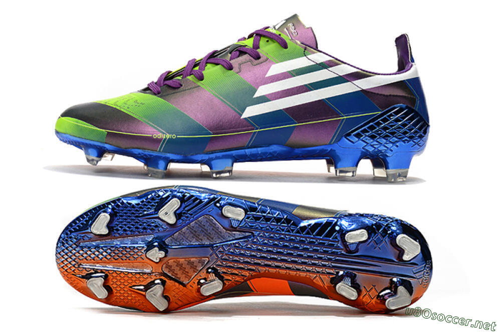 Men's Adidas F50 Adizero Ghosted FG Football Boots - Purple/Blue/Yellow 1