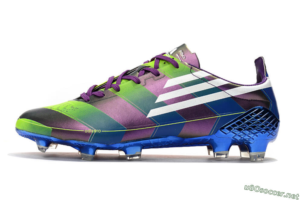Men's Adidas F50 Adizero Ghosted FG Football Boots - Purple/Blue/Yellow 0