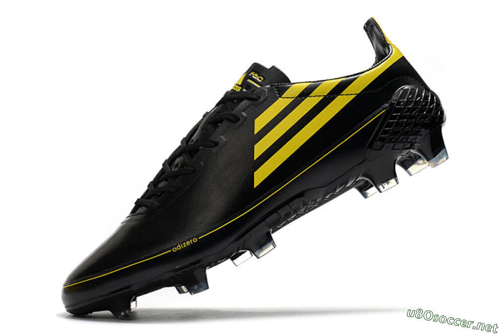 Men's Adidas F50 Adizero Ghosted FG Football Boots - Black/Yellow 5