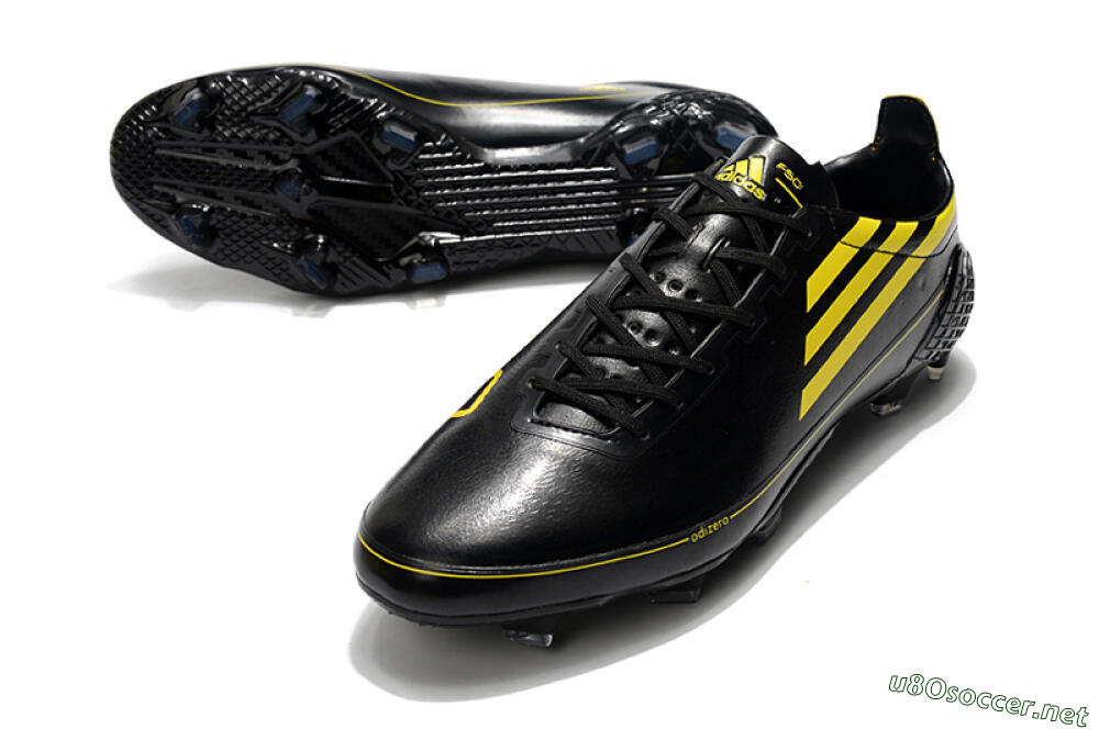 Men's Adidas F50 Adizero Ghosted FG Football Boots - Black/Yellow 3