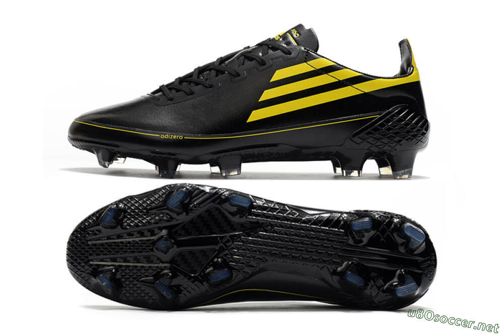 Men's Adidas F50 Adizero Ghosted FG Football Boots - Black/Yellow 1