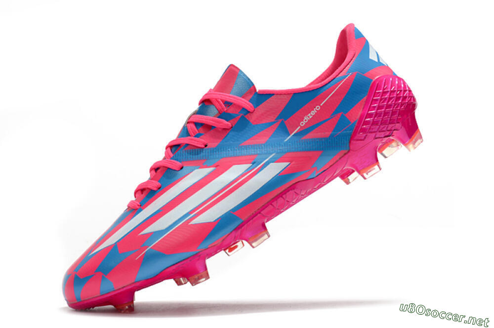 Men's Adidas F50 Adizero Ghosted FG Football Boots - Pink/White/Blue 5