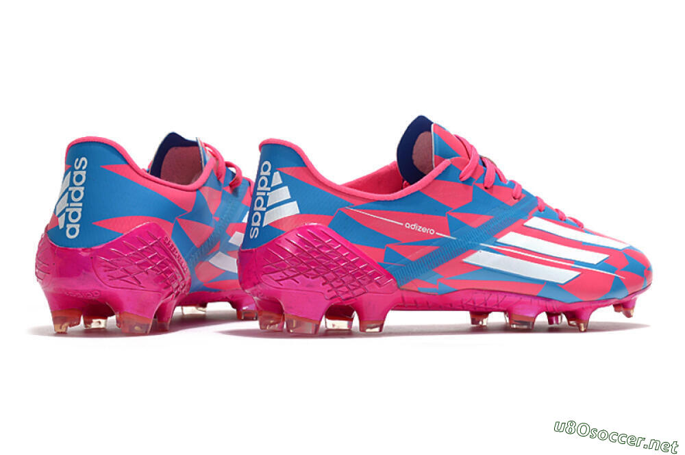 Men's Adidas F50 Adizero Ghosted FG Football Boots - Pink/White/Blue 6