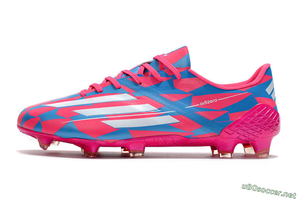 Men's Adidas F50 Adizero Ghosted FG Football Boots - Pink/White/Blue 0