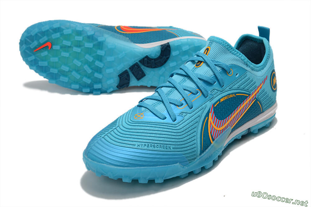 Men's Nike Mercurial Vapor 14 Pro TF Football Shoes - Jade/Yellow/Red 3
