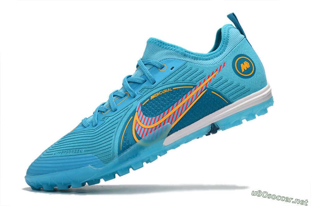 Men's Nike Mercurial Vapor 14 Pro TF Football Shoes - Jade/Yellow/Red 5