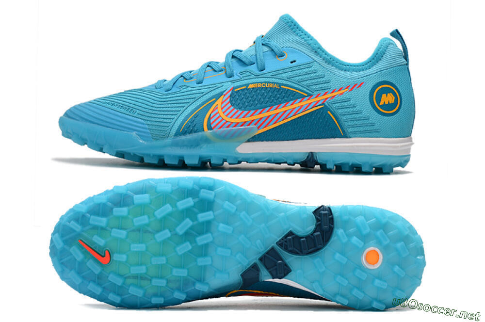 Men's Nike Mercurial Vapor 14 Pro TF Football Shoes - Jade/Yellow/Red 1