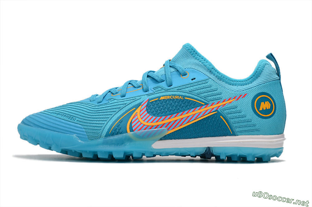 Men's Nike Mercurial Vapor 14 Pro TF Football Shoes - Jade/Yellow/Red 0