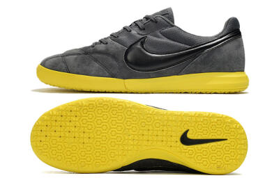 Men's Nike Premier 2 Sala IC Football Shoes - Grey/Black/Yellow