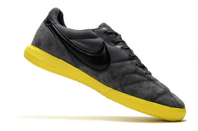 Men's Nike Premier 2 Sala IC Football Shoes - Grey/Black/Yellow