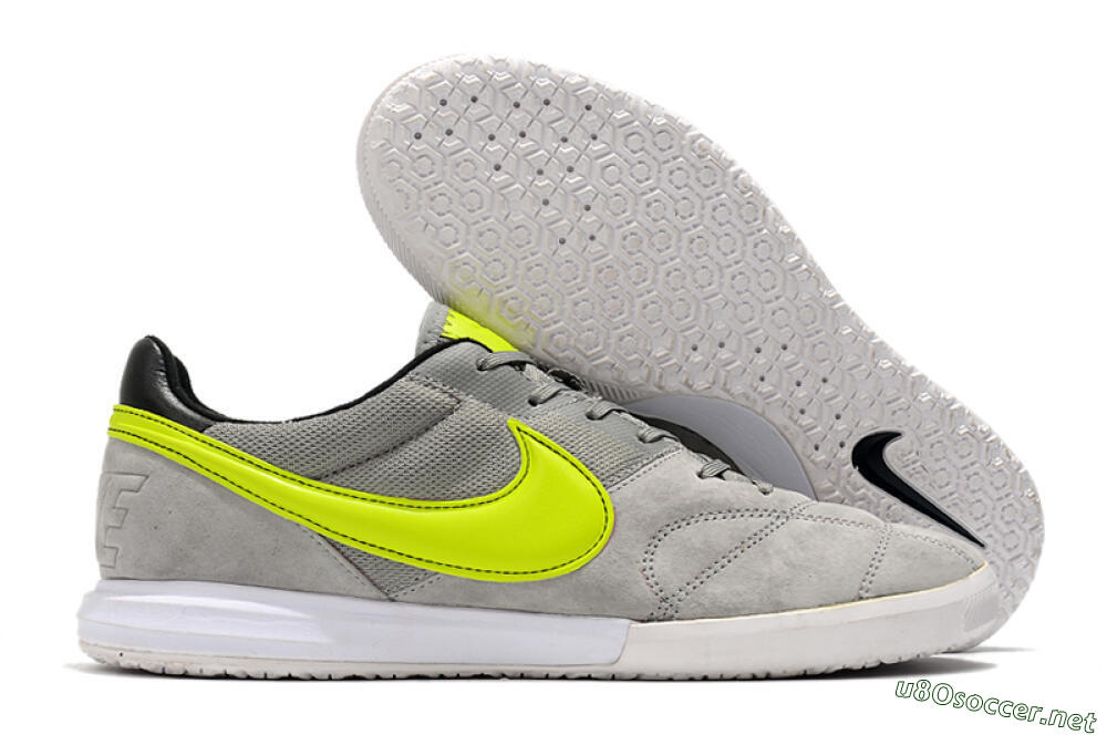 Men's Nike Premier 2 Sala IC Football Shoes - Grey/Yellow/Black 2