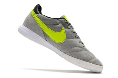 Men's Nike Premier 2 Sala IC Football Shoes - Grey/Yellow/Black
