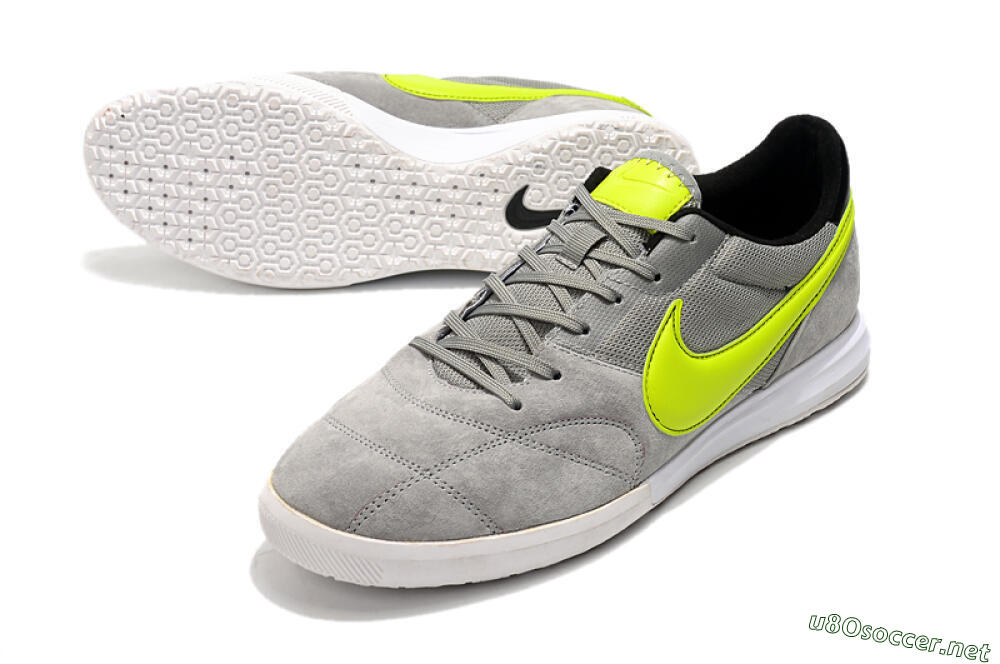 Men's Nike Premier 2 Sala IC Football Shoes - Grey/Yellow/Black 3