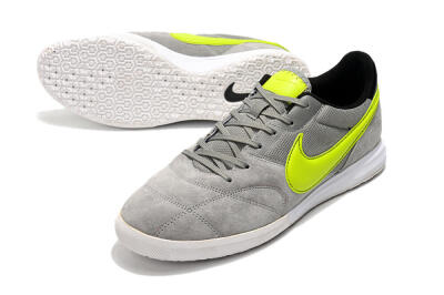 Men's Nike Premier 2 Sala IC Football Shoes - Grey/Yellow/Black