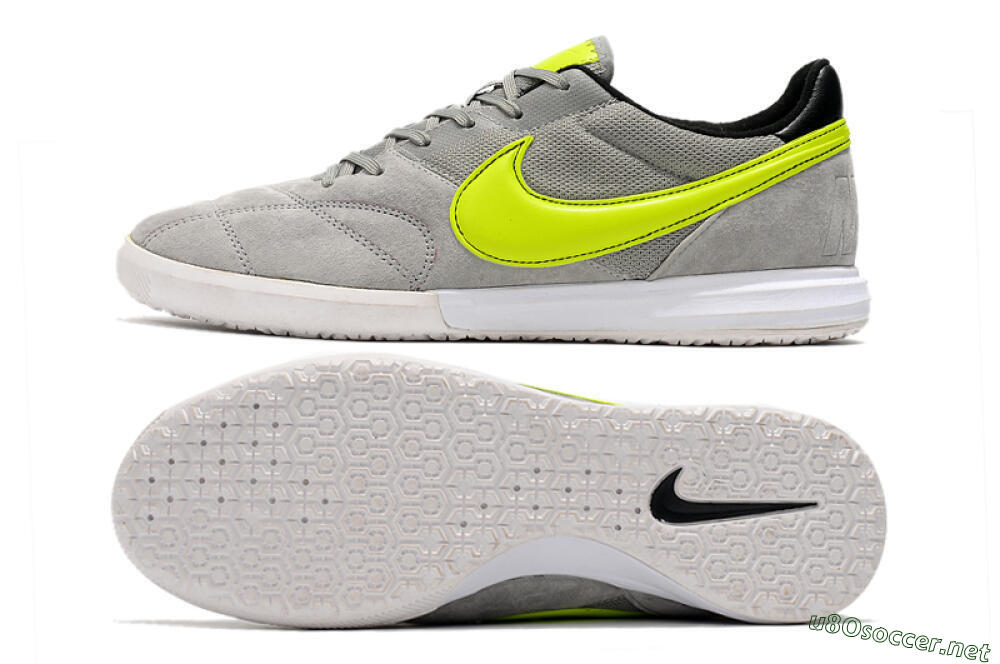 Men's Nike Premier 2 Sala IC Football Shoes - Grey/Yellow/Black 1