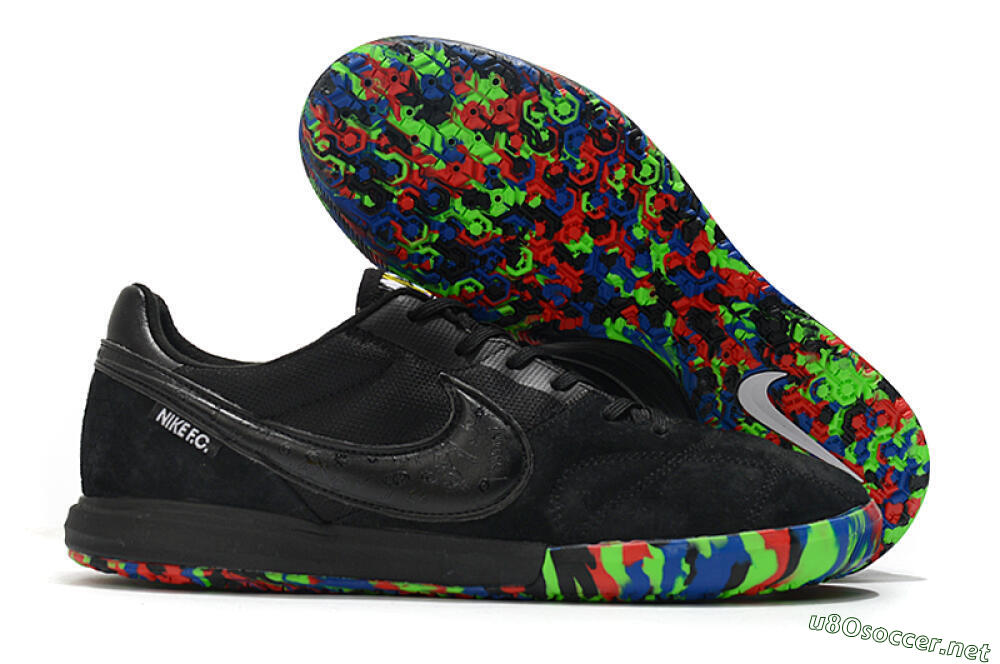 Men's Nike Premier 2 Sala IC Football Shoes - Black/Red/Green/Blue 2