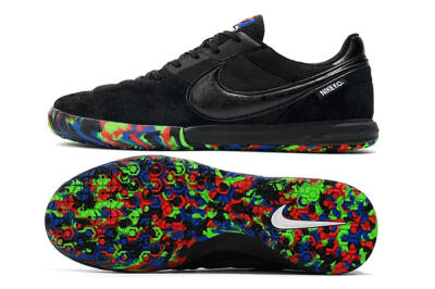 Men's Nike Premier 2 Sala IC Football Shoes - Black/Red/Green/Blue