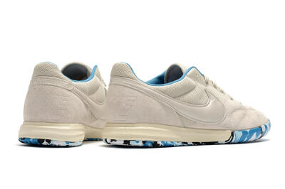 Men's Nike Premier 2 Sala IC Football Shoes - Beige/White/Blue