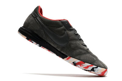 Men's Nike Premier 2 Sala IC Football Shoes - Grey/White/Red