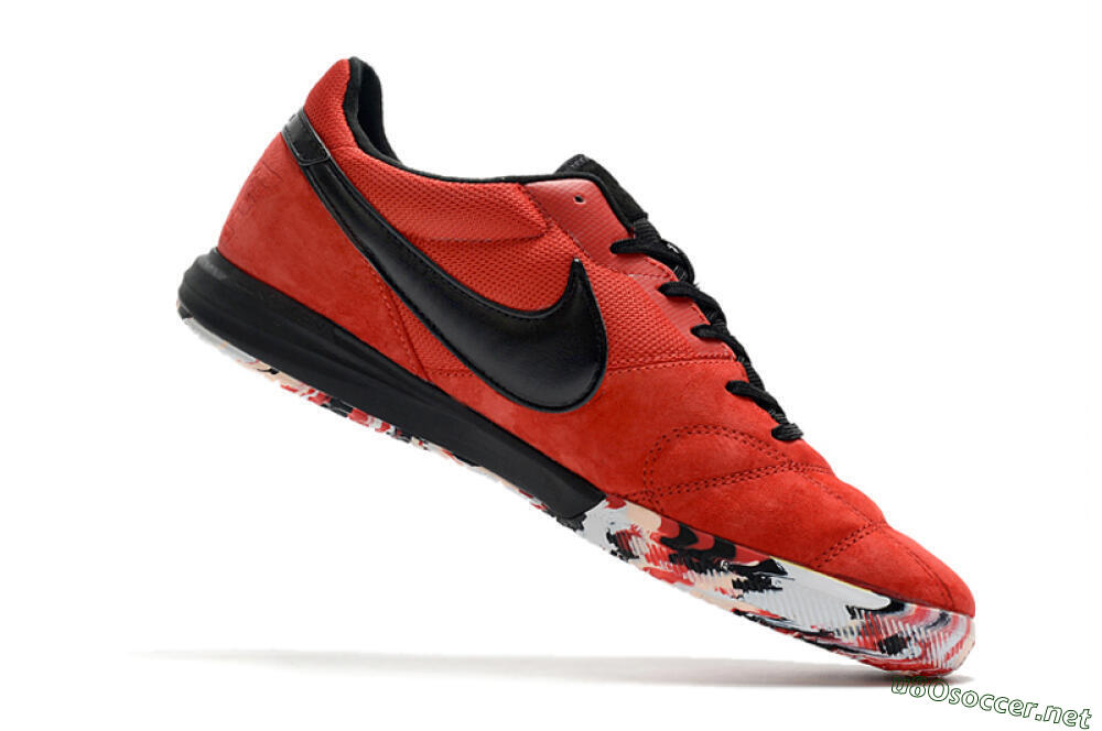 Men's Nike Premier 2 Sala IC Football Shoes - Red/Black/White 4