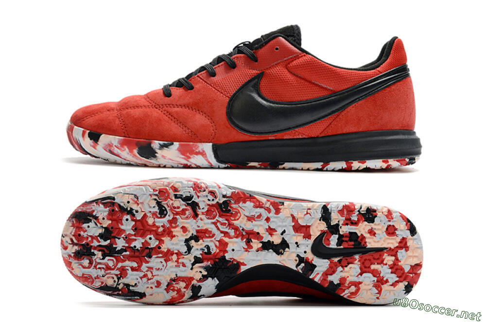 Men's Nike Premier 2 Sala IC Football Shoes - Red/Black/White 1