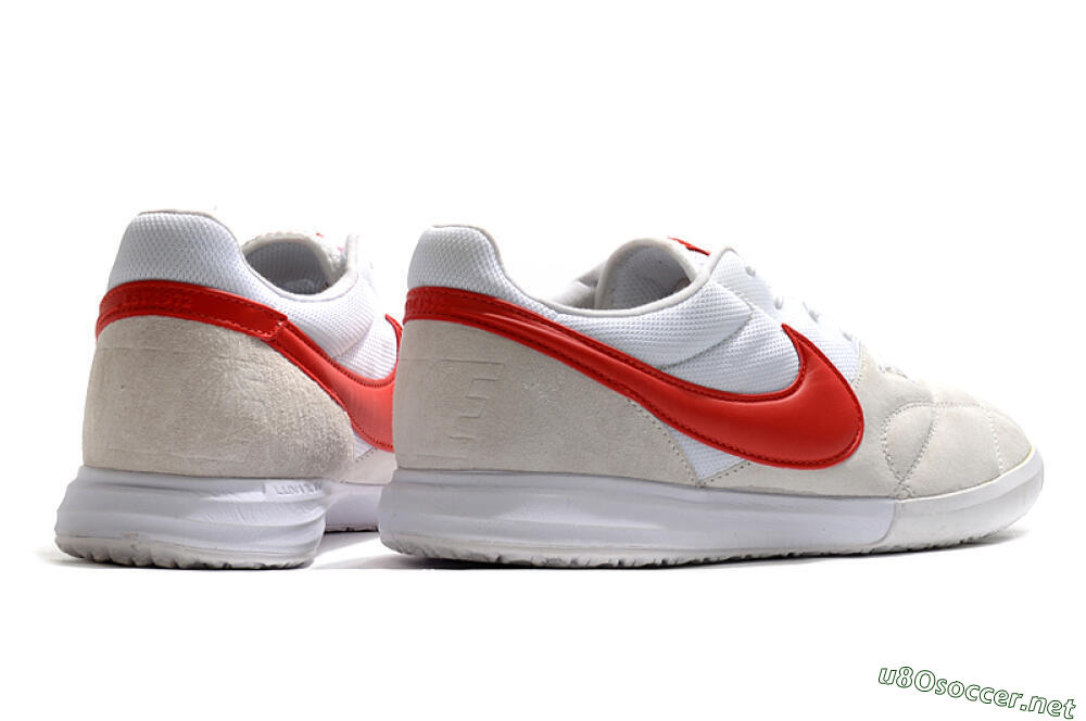 Men's Nike Premier 2 Sala IC Football Shoes - Grey/White/Red 6