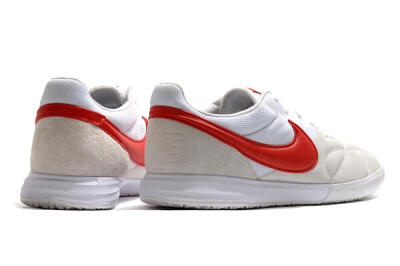 Men's Nike Premier 2 Sala IC Football Shoes - Grey/White/Red