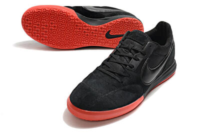 Men's Nike Premier 2 Sala IC Football Shoes - Black/Red