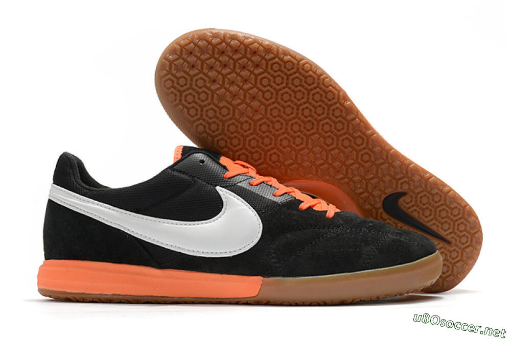 Men's Nike Premier 2 Sala IC Football Shoes - Black/White/Brown 2