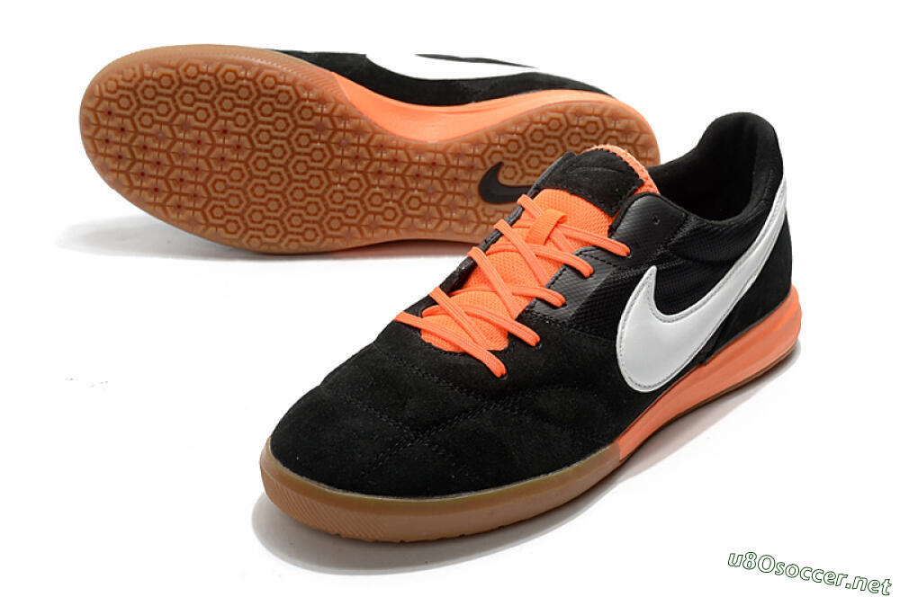 Men's Nike Premier 2 Sala IC Football Shoes - Black/White/Brown 3