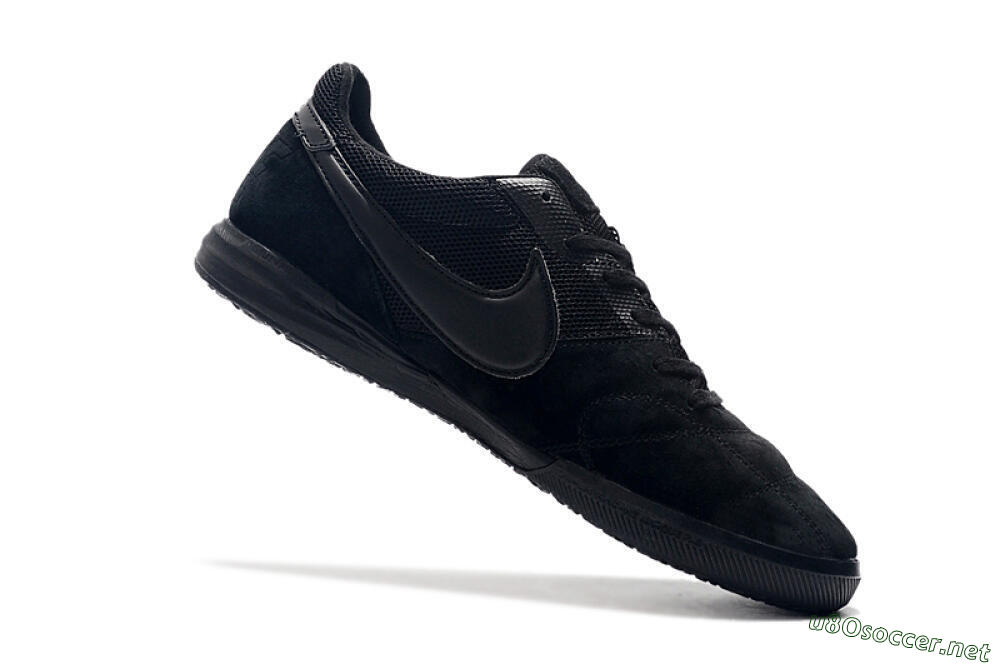 Men's Nike Premier 2 Sala IC Football Shoes - Black/Black 7